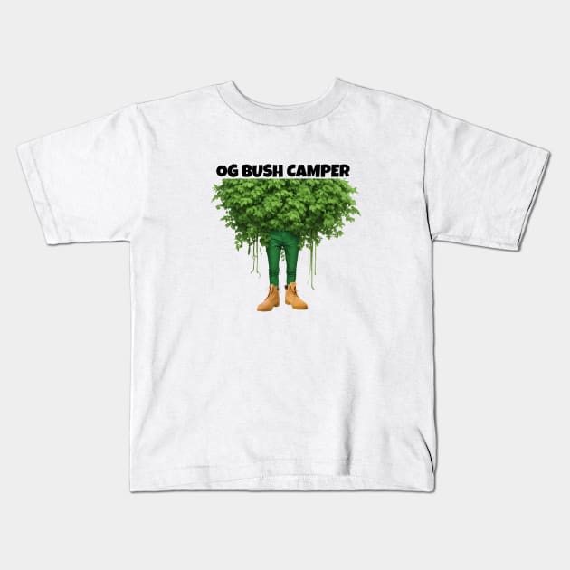 Bush Camper OG Gamer Bush Camping is Back Kids T-Shirt by Little Duck Designs